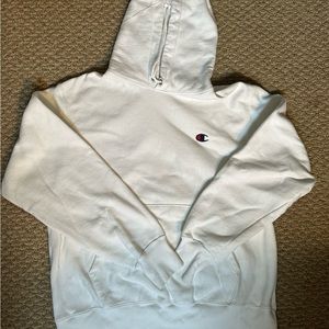 Champion Reverse Weave White Hoodie